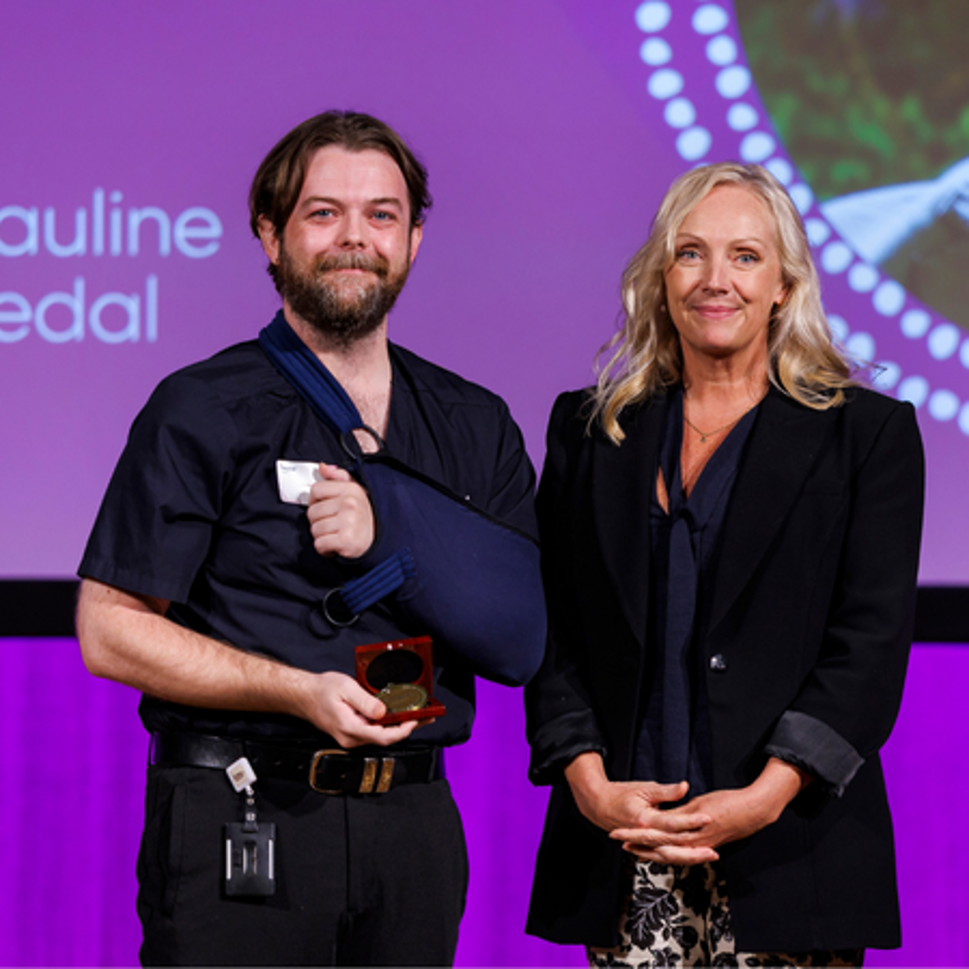 Mater Group CEO Julia Strickland-Bellamy and Zander Tait