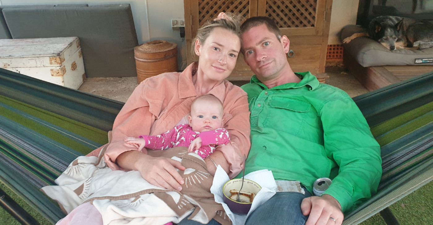 Lilly and Tim Castor with baby Trixie