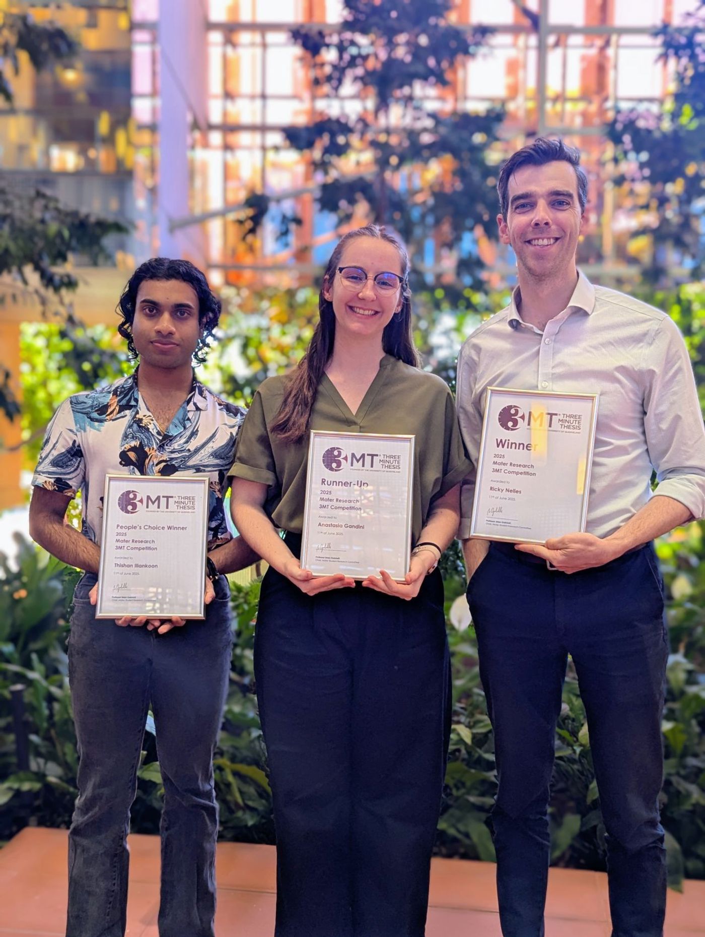 Thishan Illankoon, Anastasia Gandini and Dr Ricky Nelles